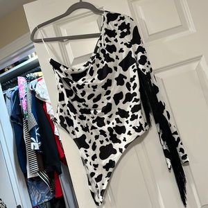 Cowprint bodysuit